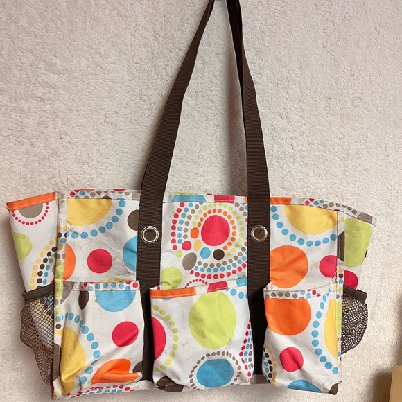 Thirty-One Multicolor Dot Tote Bag - Picture 1 of 4